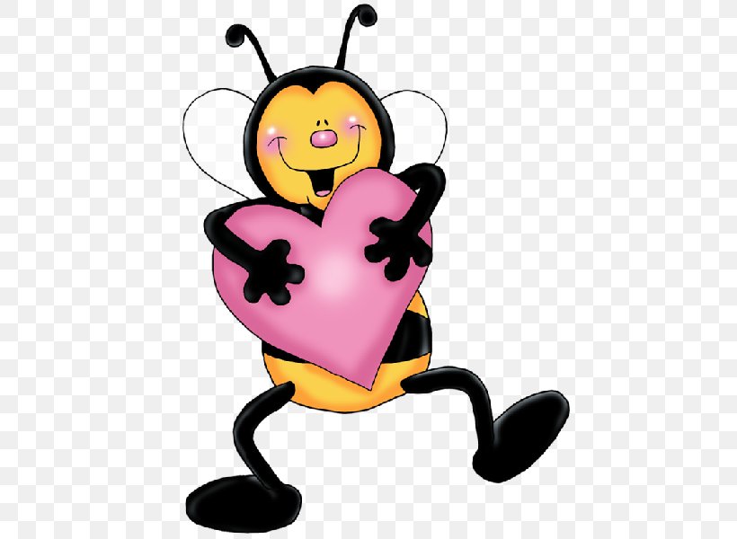 Bee Heart Cartoon Clip Art, PNG, 600x600px, Bee, Bumblebee, Cartoon, Decoupage, Heart Download Free