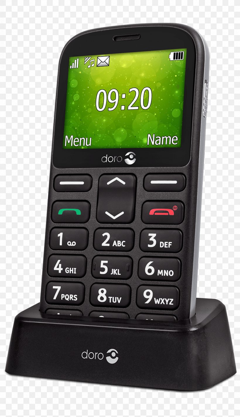 Doro 1360 Dual SIM Black Mobile Phone For Seniors Telephone Smartphone, PNG, 880x1530px, Telephone, Answering Machine, Caller Id, Cellular Network, Communication Download Free