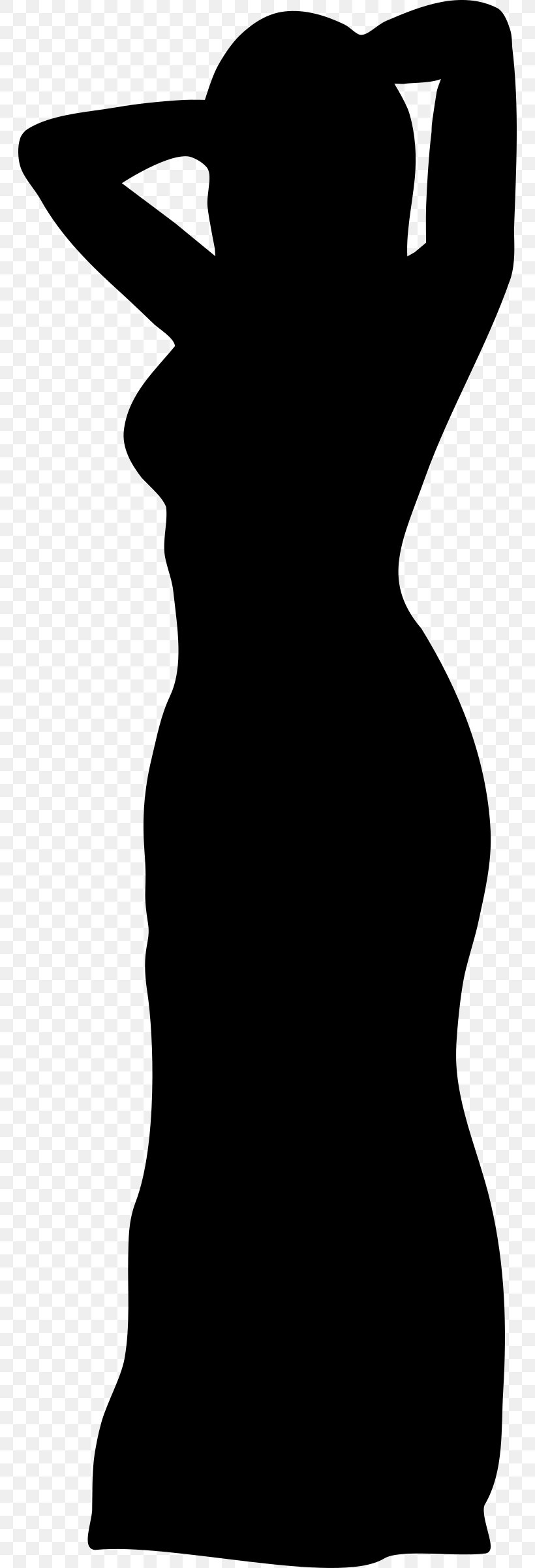 Little Black Dress Woman Clothing Clip Art, PNG, 764x2400px, Dress, Black, Black And White, Clothing, Clothing Sizes Download Free