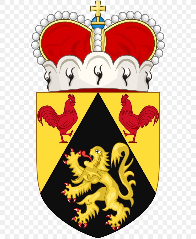 Flag And Coat Of Arms Of Walloon Brabant Duchy Of Brabant Province Of Brabant Flag And Coat Of Arms Of Walloon Brabant, PNG, 562x1000px, Walloon Brabant, Art, Beak, Chicken, Coat Of Arms Download Free