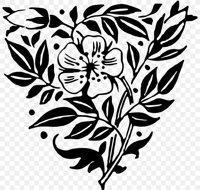Floral Design Visual Arts Flower Clip Art, PNG, 800x779px, Floral Design, Art, Artwork, Black, Black And White Download Free