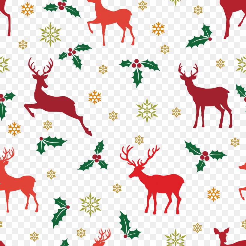 Reindeer Snowflake Vector Background, PNG, 1500x1500px, Reindeer, Area, Art, Black And White, Border Download Free