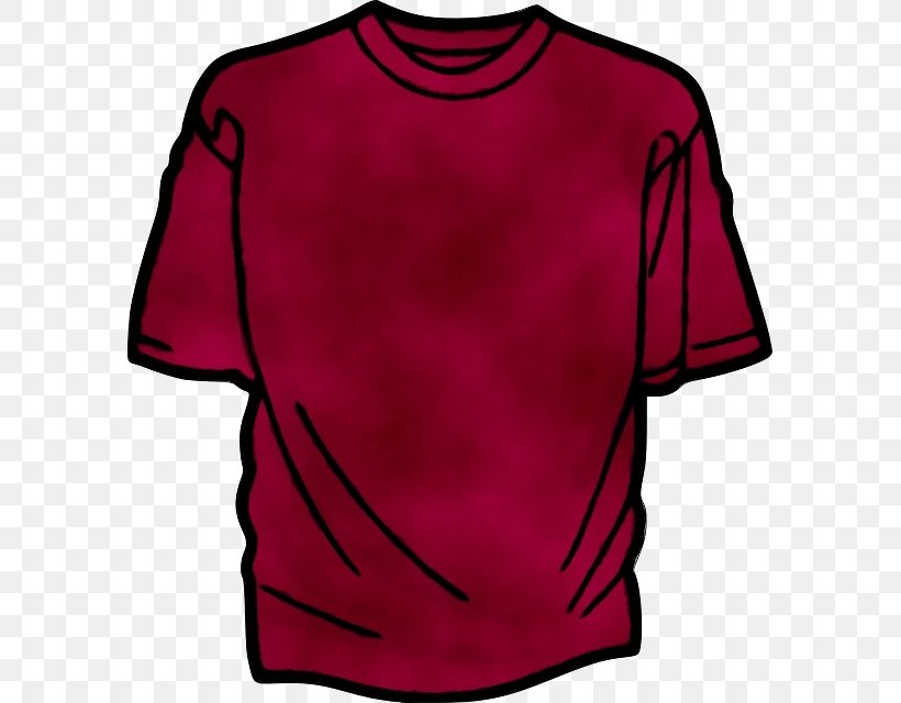 Clothing T-shirt Red Sportswear Active Shirt, PNG, 587x640px, Watercolor, Active Shirt, Clothing, Jersey, Magenta Download Free