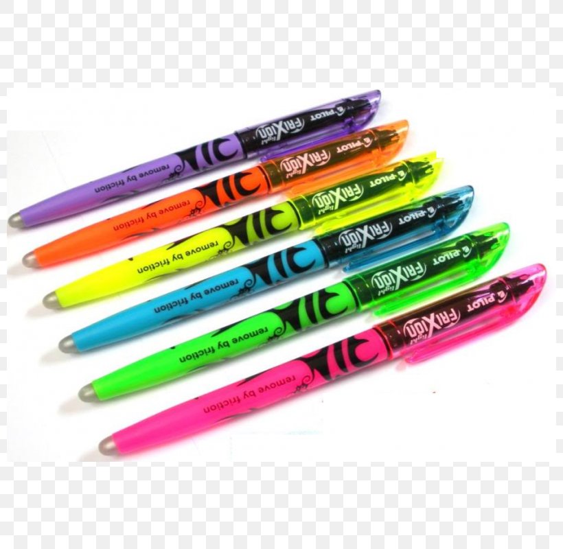 Pens Highlighter Pilot Frixion Eraser, PNG, 800x800px, Pens, Ballpoint Pen, Eraser, Highlighter, Ink Download Free