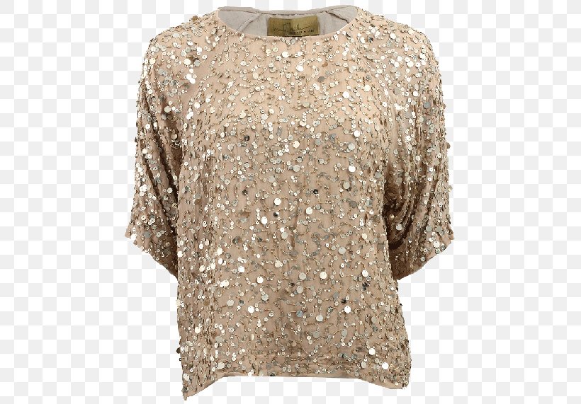 Sleeve T-shirt Top Sequin Blouse, PNG, 571x571px, Sleeve, Beige, Bell Sleeve, Blouse, Clothing Download Free