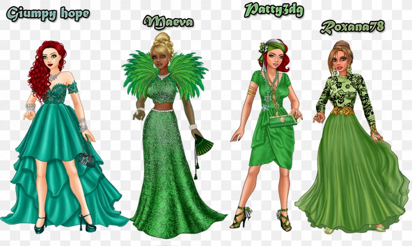 Gown Costume Design Green Character ...