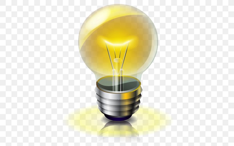 Incandescent Light Bulb Lamp Clip Art, PNG, 512x512px, Light, Energy, Flashlight, Icon Design, Incandescence Download Free