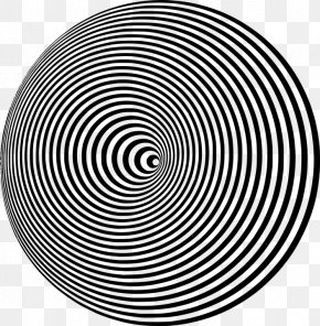 Circle - Circle Black And White Concentric Objects Rotation PNG