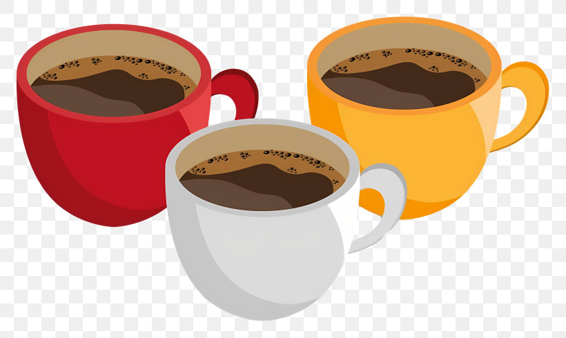 Coffee - Colorful Coffee Cups Illustration PNG