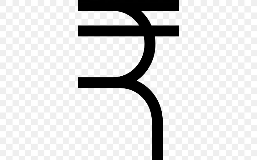 Indian Rupee Sign Pakistani Rupee Символы рупии, PNG, 512x512px, Indian Rupee, Area, Black, Black And White, Brand Download Free