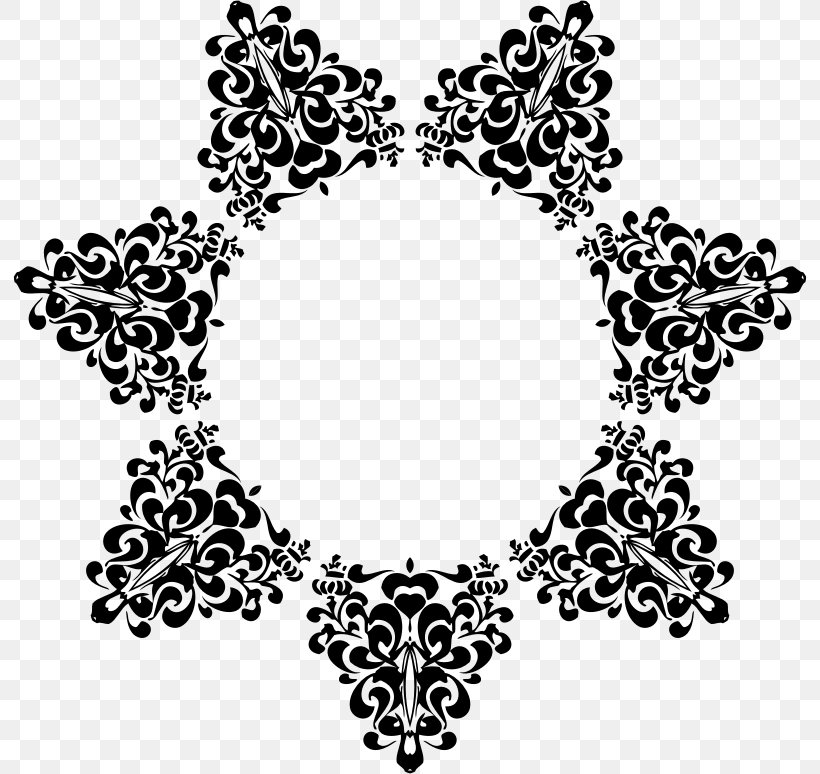 Floral Design Vintage, PNG, 794x774px, Floral Design, Black, Black And White, Body Jewelry, Decorative Arts Download Free