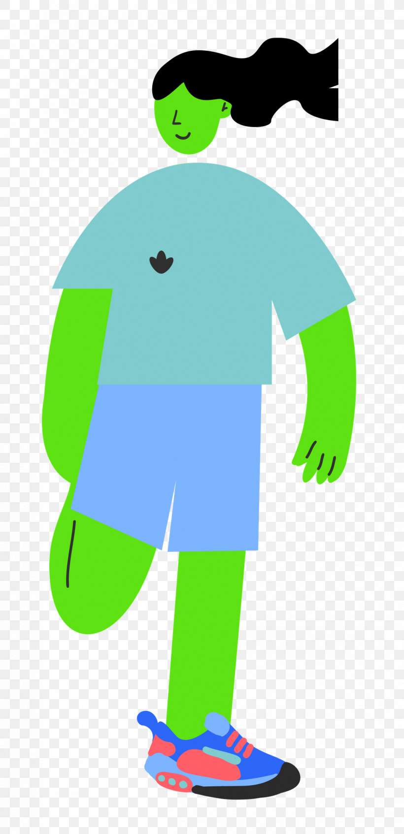 Jogging Sports, PNG, 1210x2500px, Jogging, Behavior, Cartoon, Character, Green Download Free