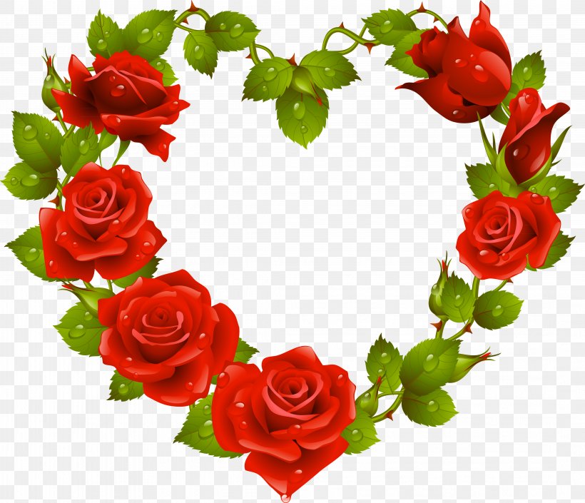 Heart Garden Roses Flower Red Clip Art, PNG, 4274x3676px, Heart, Artificial Flower, Beach Rose, Blue Rose, Cut Flowers Download Free