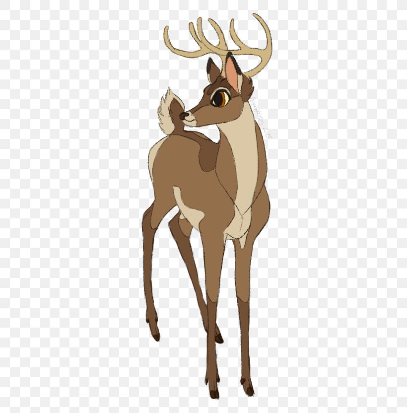 Reindeer Elk Antler Cartoon, PNG, 373x832px, Reindeer, Antler, Art, Cartoon, Deer Download Free