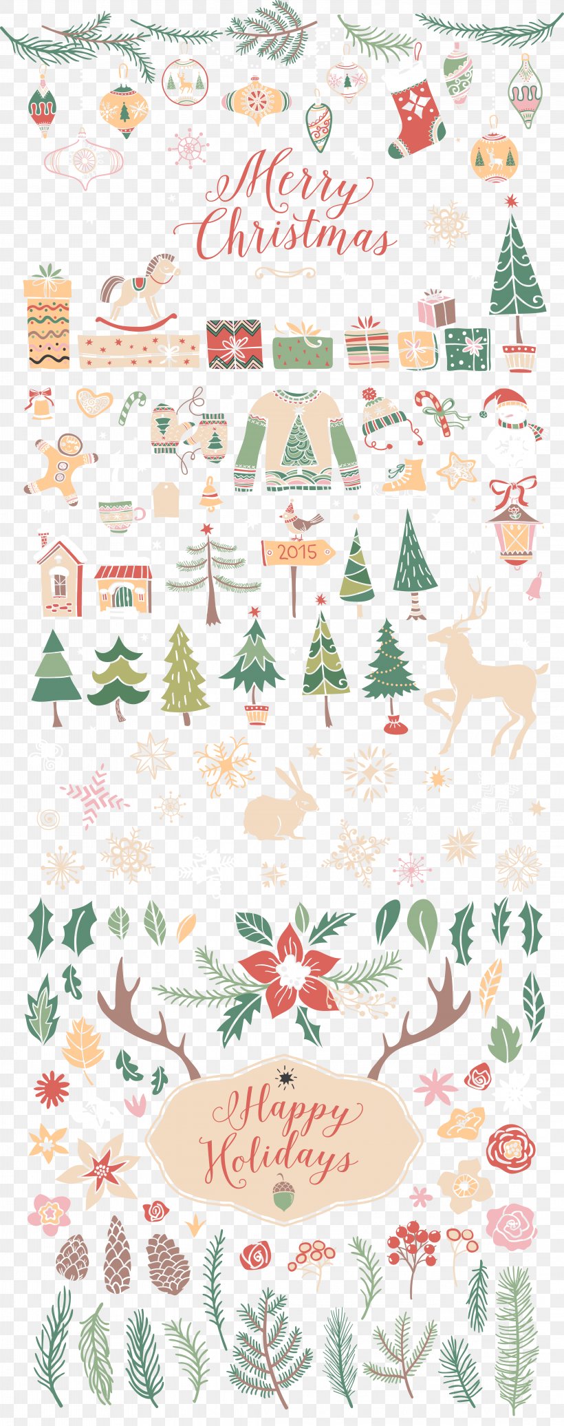 Christmas Tree Snowman, PNG, 4362x11023px, Christmas Tree, Art, Border, Branch, Christmas Download Free