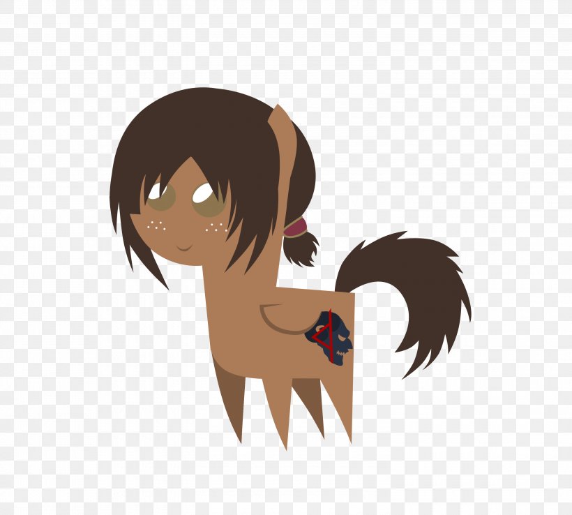 Horse Human Brown Hair Ear Black Hair, PNG, 3000x2700px, Watercolor, Cartoon, Flower, Frame, Heart Download Free