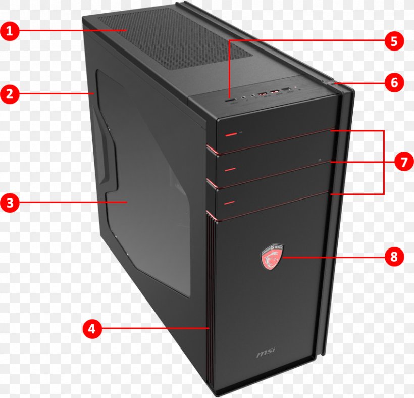 Computer Cases & Housings MSI Desktop Computers Laptop, PNG, 847x814px, Computer Cases Housings, Computer, Computer Case, Computer Component, Computer Hardware Download Free