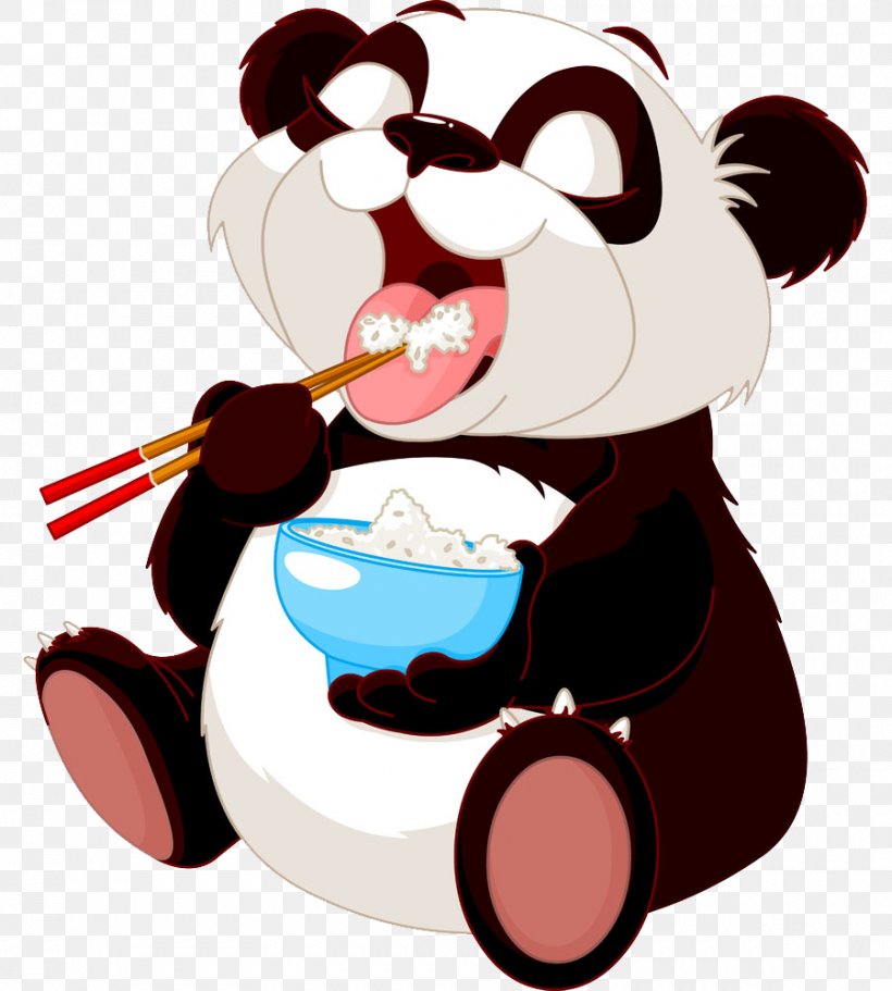 Giant Panda Chinese Cuisine Eating Clip Art, PNG, 900x1000px, Watercolor, Cartoon, Flower, Frame, Heart Download Free