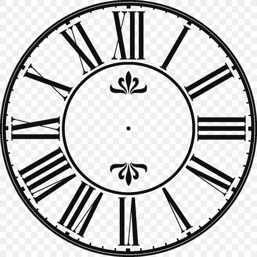 Clock Face Wall Decal Pendulum Clock Station Clock, PNG, 1200x1200px, Clock, Area, Bicycle Wheel, Black And White, Clock Face Download Free