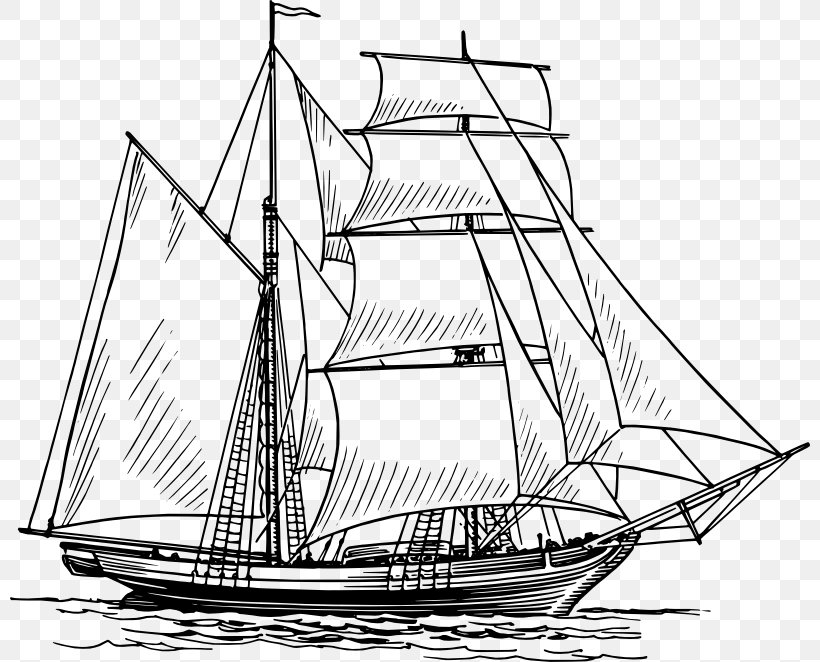 Drawing Sailboat Sailing Ship, PNG, 800x662px, Drawing, Art, Baltimore Clipper, Barque, Barquentine Download Free