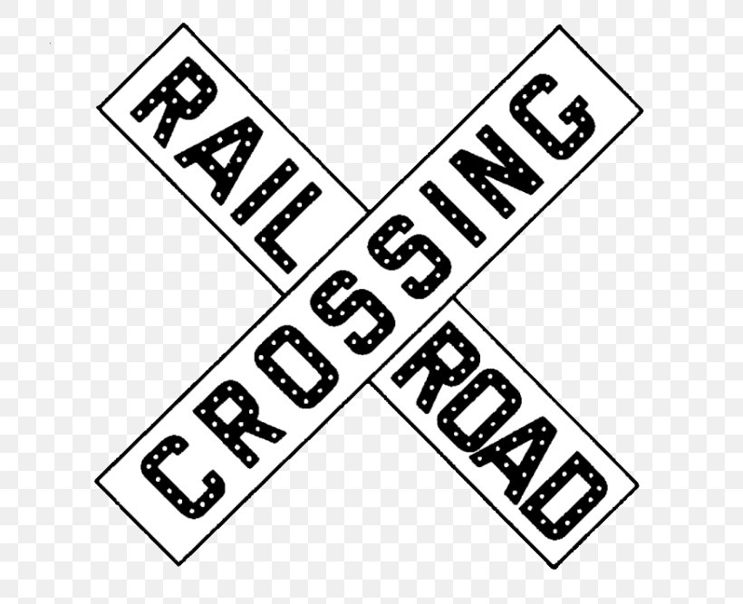 Rail Transport Train Crossbuck Level Crossing Signage, PNG, 750x667px, Rail Transport, Area, Black, Black And White, Brand Download Free