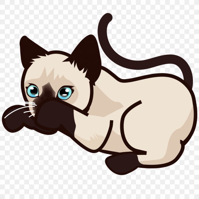 Siamese Cat Kitten Clip Art, PNG, 1024x1024px, Siamese Cat, Black Cat, Carnivoran, Cartoon, Cat Download Free