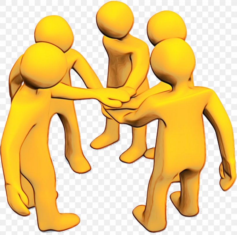 Social Group Yellow Clip Art Interaction Gesture, PNG, 861x854px ...