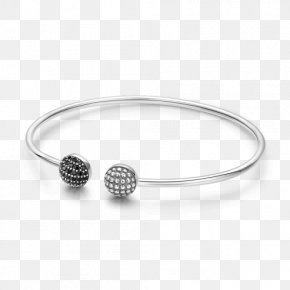 Silver - Bangle Charm Bracelet Silver Pandora PNG