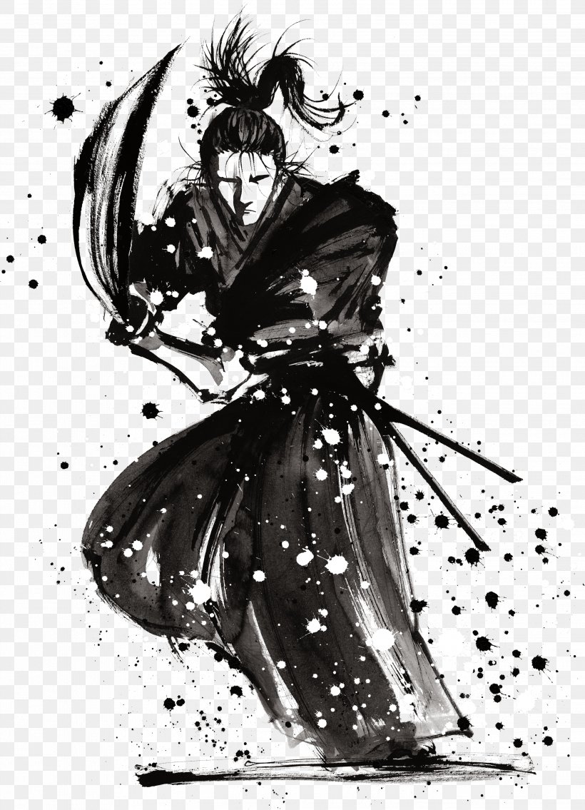 LIVE HOUSE MODS Samurai Aikido Martial Arts Drawing, PNG, 2698x3735px, Watercolor, Cartoon, Flower, Frame, Heart Download Free