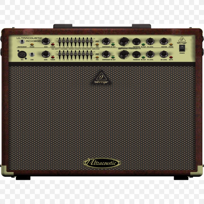 Guitar Amplifier BEHRINGER ULTRACOUSTIC ACX1800 Behringer 45-Watt, PNG, 1000x1000px, Watercolor, Cartoon, Flower, Frame, Heart Download Free