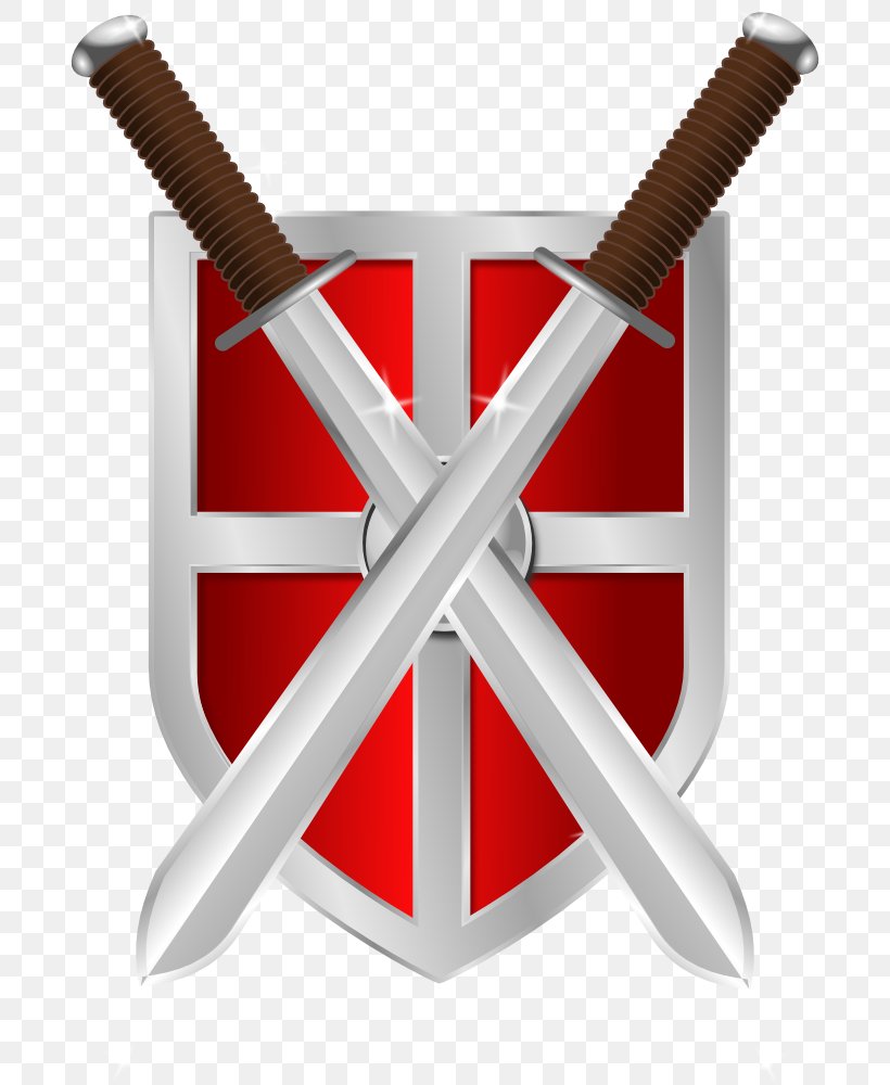 Shield Sword Clip Art, PNG, 692x1000px, Shield, Free Content, Longsword, Red, Scalable Vector Graphics Download Free