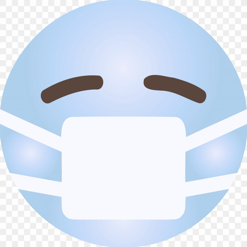 Emoji With Mask Corona Coronavirus, PNG, 3000x3000px, Emoji With Mask, Blue, Convid, Corona, Coronavirus Download Free