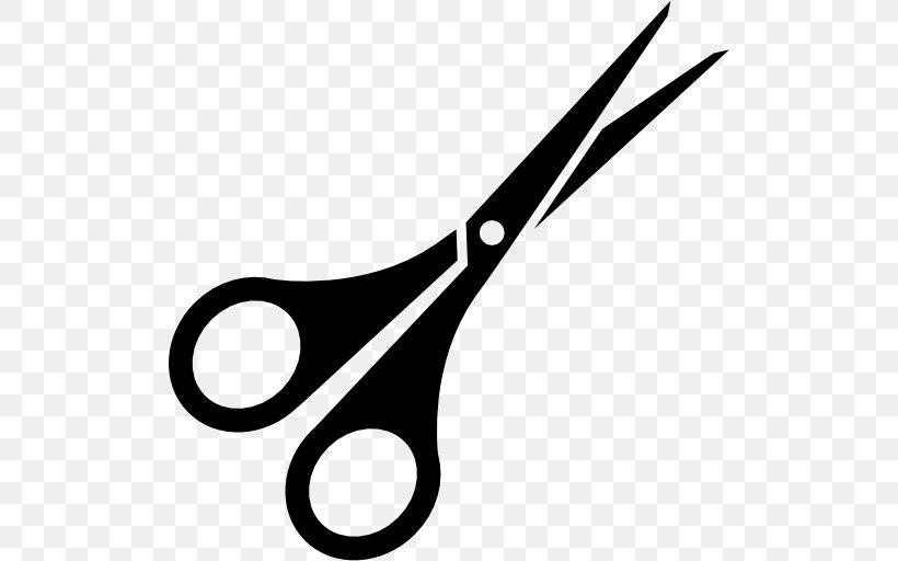 Hair-cutting Shears Clip Art, PNG, 512x512px, Haircutting Shears, Black And White, Cosmetologist, Cutting Hair, Hair Shear Download Free