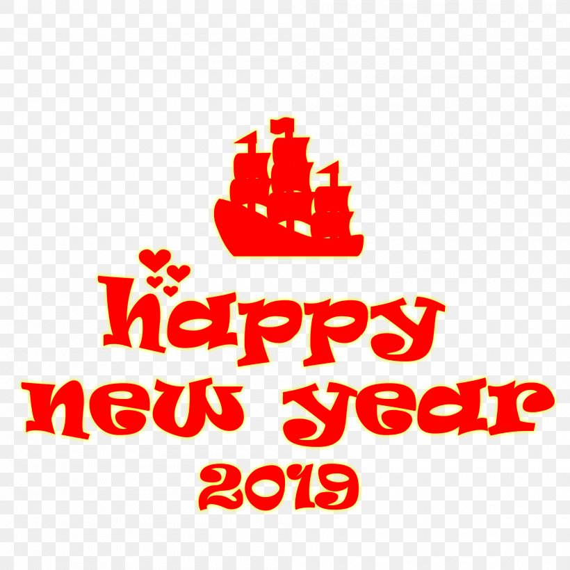Happy New Year Text 2019., PNG, 2000x2000px, Greeting Note Cards, Area, Birthday, Brand, Drawing Download Free