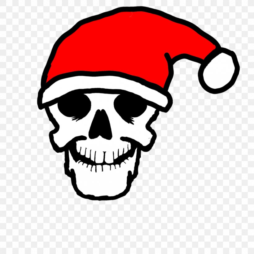 T-shirt Skull Santa Claus Hat Clip Art, PNG, 900x900px, Tshirt, Artwork, Bone, Cap, Clothing Download Free