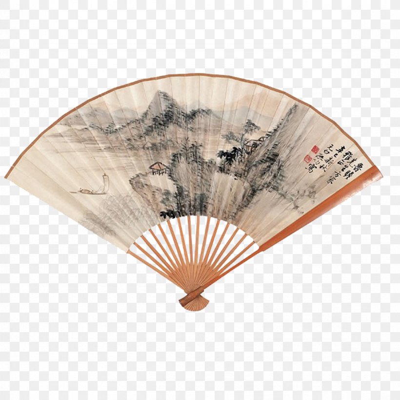 Paper Hand Fan Ink Wash Painting Shan Shui, PNG, 1181x1181px, Paper, Calligraphy, Chinoiserie, Decorative Fan, Drawing Download Free