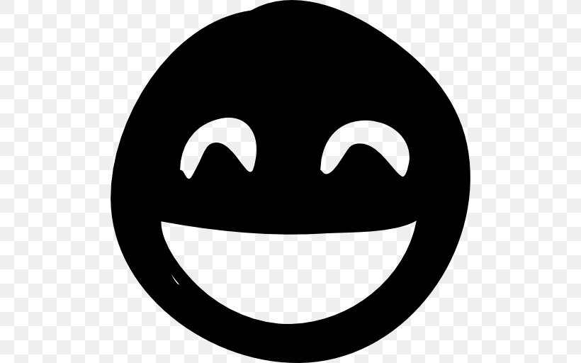 Smiley, PNG, 512x512px, Smiley, Black And White, Button, Emoticon, Face Download Free