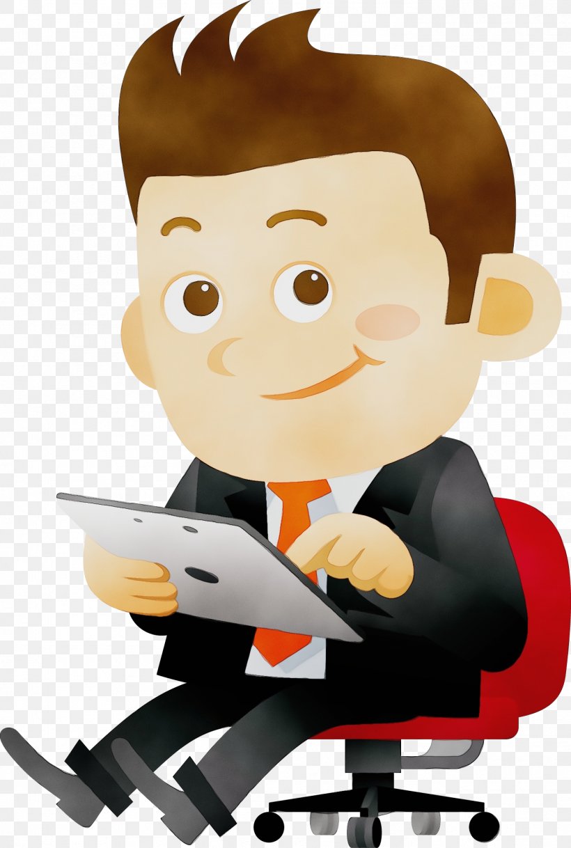 Cartoon Clip Art Office Chair Job Businessperson, PNG, 1398x2077px, Watercolor, Businessperson, Cartoon, Chair, Fictional Character Download Free