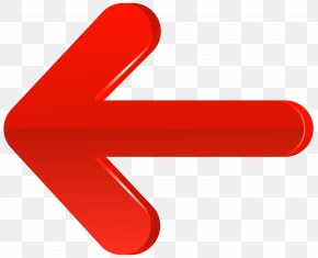 Arrow Left Red Transparent Clip Art Image - Red Font PNG