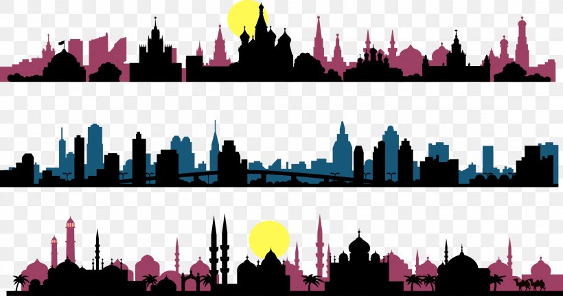 Silhouette City Wallpaper, PNG, 2244x1180px, Silhouette, Architecture, Art, City, Idea Download Free