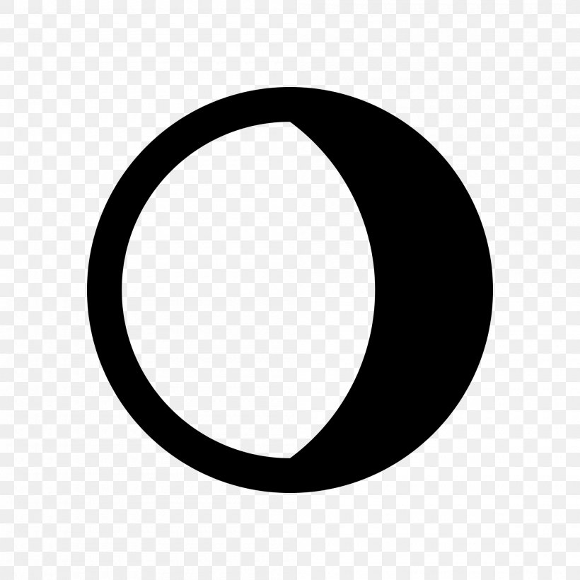 Lunar Phase Symbol Moon Crescent, PNG, 2000x2000px, Lunar Phase, Black, Black And White, Crescent, Full Moon Download Free