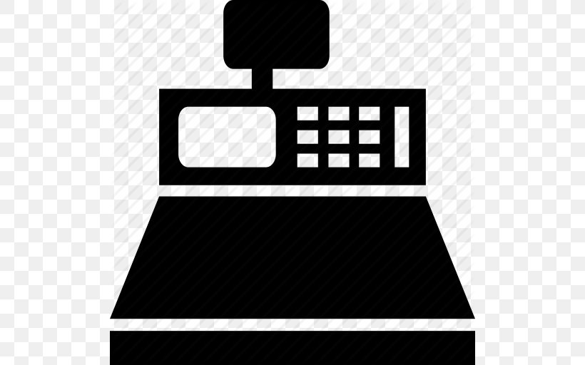 Point Of Sale Cash Register, PNG, 512x512px, Point Of Sale, Black, Black And White, Brand, Business Download Free