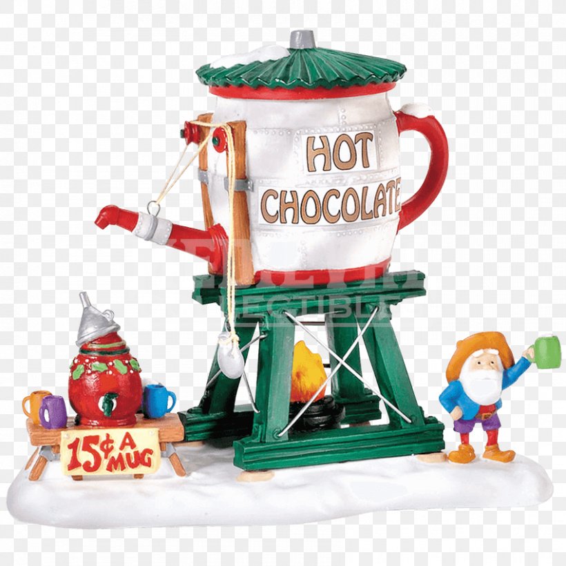 Department 56 North Pole Village Hot Chocolate Tower Department 56 North Pole Village Hot Chocolate Tower Santa Claus Department 56 North Pole Village Santa's Hot Cocoa Cafe 4020207, PNG, 850x850px, Hot Chocolate, Christmas Day, Christmas Ornament, Department 56, Santa Claus Download Free