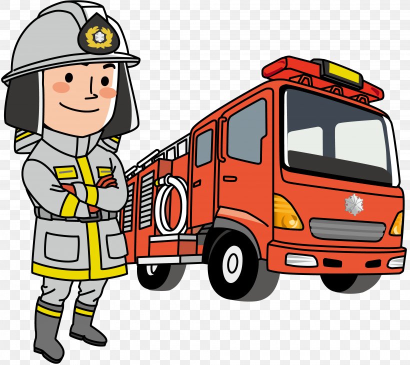 Keelung City Fire Department Xinyi Branch Firefighter Dezomeshiki Firefighting Fire Station, PNG, 3840x3419px, Firefighter, Car, Cartoon, Construction Worker, Emergency Download Free