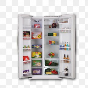 An Open Large Refrigerator - Refrigerator Home Appliance Minibar PNG