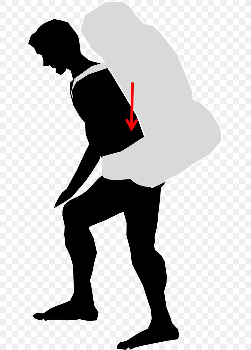 Backpack Shoulder Hip Human Back Weight, PNG, 638x1141px, Backpack, Black, Black And White, Fictional Character, Gravity Download Free