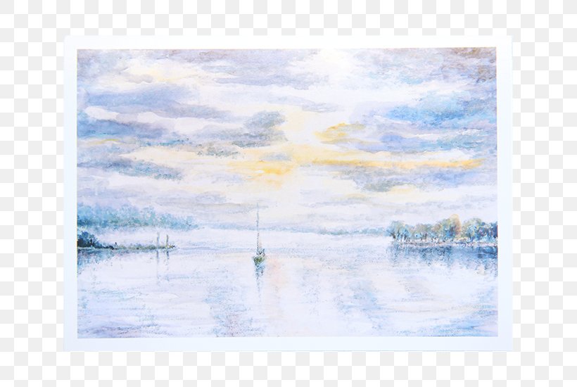Watercolor Painting Water Resources Sea, PNG, 800x550px, Watercolor Painting, Calm, Cloud, Horizon, Inlet Download Free