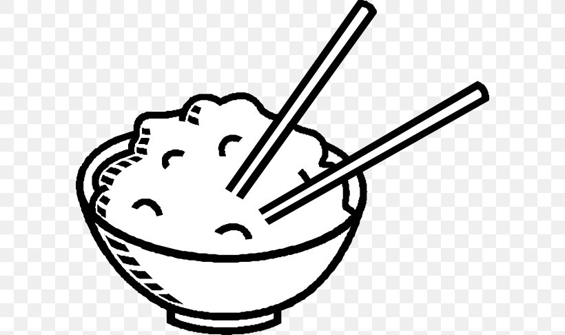 Bowl Rice Clip Art, PNG, 600x486px, Bowl, Black And White, Chopsticks, Drawing, Free Content Download Free