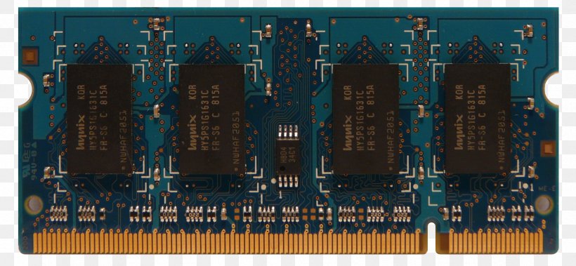 Laptop DDR2 SDRAM SO-DIMM, PNG, 2373x1098px, Laptop, Bit, Clock Signal, Computer Data Storage, Computer Memory Download Free