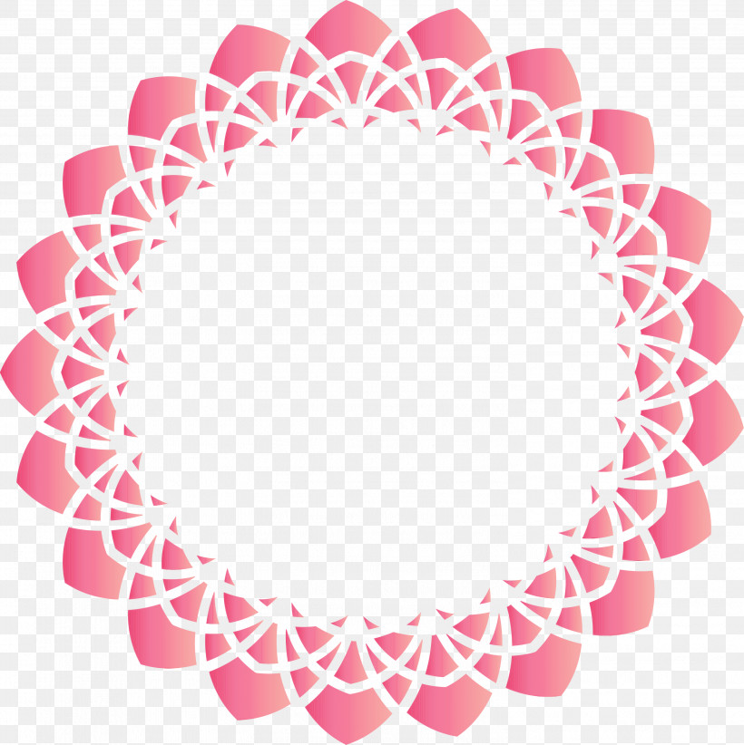 Pink Doily Circle Textile Linens PNG